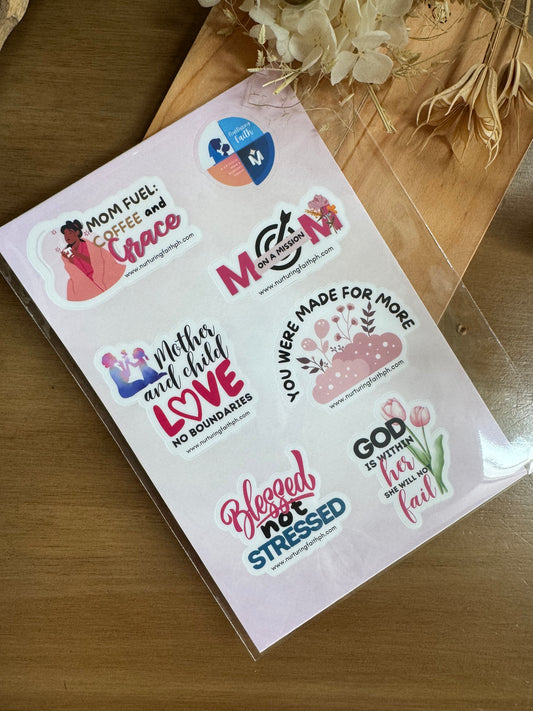 Mom On A Mission Sticker Set